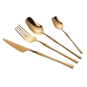 Services de table en acier inoxydable avec manche noir, cuillère, fourchette, vaisselle de table pour hôtel, cuisine, restauration - Product Image 2