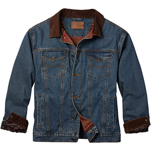 ผู้ผลิตมืออาชีพ ออกแบบแจ็คเก็ตตามสั่ง ตัดเย็บอย่างสมบูรณ์แบบ ราคาถูก รับทำโลโก้ แจ็คเก็ตยีนส์ขายดีสำหรับผู้ชาย - Product Image 1