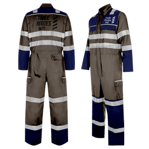 Ensemble de vêtements de travail en polyester imperméable durable personnalisé Chemise boutonnée à bavette Col ras du cou-Vêtements de sécurité réfléchissants pour le terrain - Product Image 5
