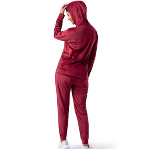 Vêtements d'hiver personnalisés de haute qualité Ensemble de survêtements pour femmes Vêtements de rue Survêtements en coton épais Taille Plus - Product Image 6