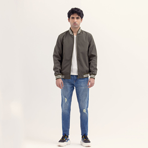 Últimas prendas de vestir Moda Cremallera Up Varsity Chaquetas Tamaño adulto Ligero Streetwear Hombres Varsity Jacket - Product Image 5