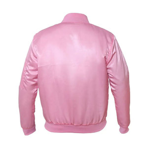 2025 surdimensionné hommes Satin Bomber veste col montant avant Logo vente en ligne Polyester Satin veste d'hiver - Product Image 2