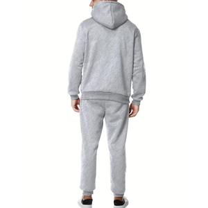 Survêtements en coton sérigraphiés personnalisés Ensemble d'hiver respirant et épais pour hommes Survêtements personnalisés à séchage rapide pour adultes - Product Image 2