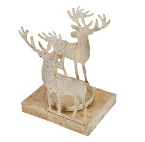 Zink เชิงเทียนชุบสังกะสีแบบแฮนด์เมดแบบเรียบง่ายสำหรับตกแต่งภายในบ้านในวันหยุดตกแต่งคริสต์มาส - Product Image 3