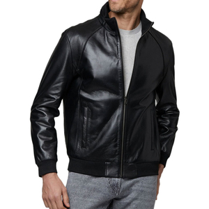 Premium Quality Men's <b>Leather</b> <b>Jacket</b> Casual Outerwear with Breathable Size for <b>Winter</b> Factory Direct Sale <b>Leather</b> <b>Jacket</b> - Product Image 6