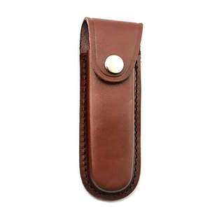 Funda de cuero puro hecha a mano personalizada Funda de cuero portátil de alta calidad para cuchillos plegables - Product Image 3