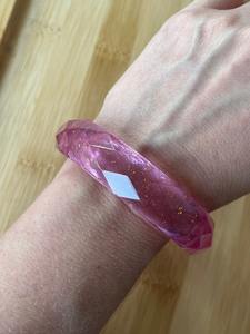 Nuevas Pulseras de Moda Europeas y Americanas para Mujer, Coloridas, Brillantes, con Diamantes Geométricos, Simples, Apilables, de Acrílico Ecológico - Product Image 3