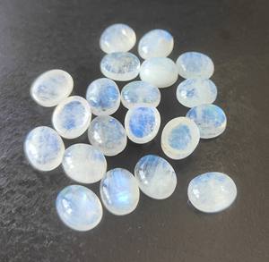 Cabochon ovale en pierre de lune arc-en-ciel naturel 3x5mm-20x30mm pierre précieuse en vrac à dos plat pour la fabrication de bijoux en gros - Product Image 5