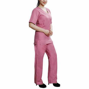 Meilleures ventes : Blouses médicales décontractées unisexes en coton respirant à 100 %, multifonctionnelles, pour l'extérieur et l'hôpital, avec broderie personnalisée, coupe courte - Product Image 1