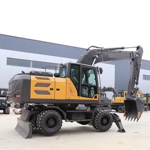 Excavatrice sur pneus compacte de qualité supérieure, options de 9 à 20 tonnes, système hydraulique, godet robuste, prête à l'emploi en construction - Product Image 1