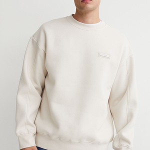 Básicos de algodón personalizado en blanco traje de jogging al por mayor hombres pulóver sudadera y pantalones de chándal conjunto hombres unisex sudaderas con capucha conjunto - Product Image 6