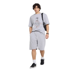 Ensemble deux pièces d'été unisexe léger et élégant pour homme, 100 % coton respirant, haut à manches courtes décontracté et short, couleur personnalisable - Product Image 4