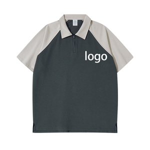 เสื้อยืดโปโลแบบสั้นผ้าบ็อกซี่เสื้อโปโลผ้าฝ้าย100% ขนาดใหญ่เสื้อโปโลโอเวอร์ไซส์ออกแบบโลโก้ได้ตามต้องการ - Product Image 3