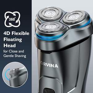 Afeitadora Eléctrica Rotativa para Hombre, Inalámbrica, Recargable, Resistente al Agua, con Recortador y Pantalla, IPX7, Afeitadora Facial - Product Image 5