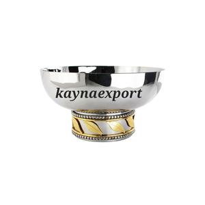 ชามผลไม้ตกแต่งสำหรับแคมป์ปิ้ง แบบตอกลายเงางาม จานเสิร์ฟสีทองลายกิ่งไม้ หรูหรา เป็นมิตรกับสิ่งแวดล้อม ผลิตจากอะลูมิเนียมเกาหลี สำหรับเสิร์ฟเค้ก - Product Image 6