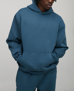 New Arrived 2025 Winter Comfortable Custom Printed Logo Solid Women Streetwear Hooded 2-Piece Set Heavyweight 500GSM Breathable - Product Image 4