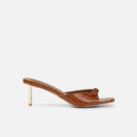 Mules tendance en métal à talon bas et fin pour femme – Collection été en promotion