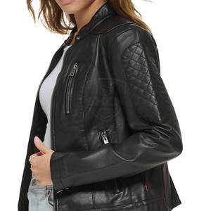 Breathable Top Selling Best Fashion <b>Women</b> Leather <b>Jacket</b> High Quality Low Price <b>Women</b> Leather <b>Jackets</b> Made In Pakistan - Product Image 2