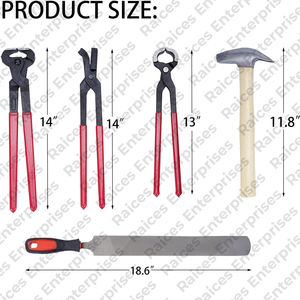 Kit d'outils de maréchal-ferrant de la meilleure qualité avec emballage personnalisé Kit d'outils de maréchal-ferrant professionnel sur mesure - Product Image 2