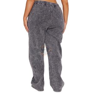 Survêtement décontracté pour femmes à la mode, lavé à l'acide, avec fermeture éclair, uni, 100% coton, personnalisable, de haute qualité, vente en gros - Product Image 5