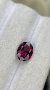 Pierre de grenat rhodolite naturelle certifiée 9x7 mm, taille ovale, avec une excellente qualité de couleur, pierres précieuses en vrac, 2,11 carats, loupe propre - Product Image 2