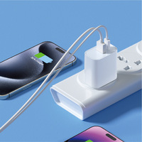 Adaptor Charger perjalanan, USB-A tipe-c Premium US Plug 20W PD3.0 QC3.0, pengisian cepat, adaptor Charger perjalanan untuk iPhone untuk ponsel & Earphone Samsung