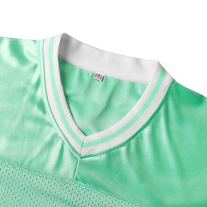 Mens <b>Mint</b> <b>Green</b> Football Jersey Short Plain Breathable Mesh Anti-bacterial Quick Dry Custom Team Uniform Training Workout - Product Image 4