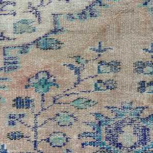 Alfombra Turca Vintage de 3.3x6.7 pies, Alfombra Decorativa, Alfombra con Puntos Azules - Product Image 4