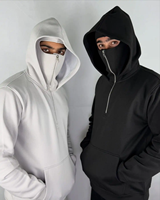Sweat à capuche Ninja brodé sur mesure ultra doux et chaud pour l'hiver en polaire pour hommes en coton oversize coupe régulière OEM