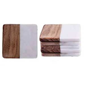 Posavasos de Mármol de Estilo Clásico Ecológicos de Alta Calidad, 300 mm de Diámetro, 10 mm de Grosor, con Incrustaciones de Nácar, Accesorios Esenciales para la Cocina - Product Image 1