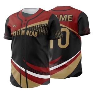 Maillot de baseball à manches courtes grande taille pour hommes Spandex respirant/coton personnalisable Hip Hop vêtements de sport décontractés bouton design - Product Image 4