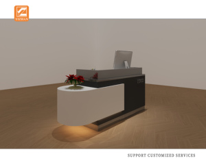 Salão Beleza Moderna Móveis Escritório Conjunto Mesas Mesa Oficina Scrivania Recepção Recepção Moderna Recepção Recepção Salão Beleza - Product Image 2