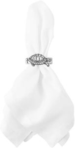 Tortuga fina de peltre inglés en una bufanda servilletero para piezas de centro de mesa de fiesta anillo de servilleta de decoración única para el hogar - Product Image 2