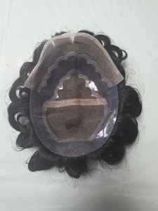 Perruque Lace Front en Cheveux Humains pour Hommes avec Ondulations Naturelles et Styles Raides Crépus - Patchs de Cheveux Indiens Doux - Product Image 3