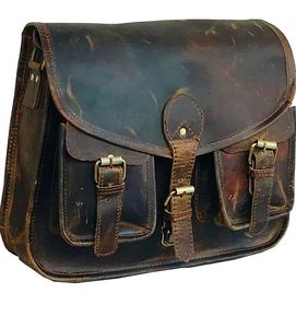 Designer Vintage Best Quality Brown Retro Leather <b>Messenger</b> <b>Bag</b> <b>Men</b> Laptop Briefcase <b>Bags</b> Wholesale Products - Product Image 3