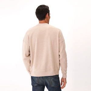 2025 haute qualité 500gsm personnalisé sweat à col rond hiver polaire goutte épaule surdimensionné hommes sweat - Product Image 6