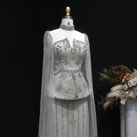 Robes de soirée sirène fines en cristal et perles argentées uniques Jancember LSZ531 pour les fêtes