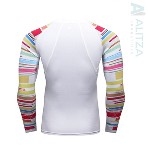 Rashguard MMA BJJ à manches longues respirant, design personnalisé, OEM avec votre logo, polyester/nylon - Product Image 3