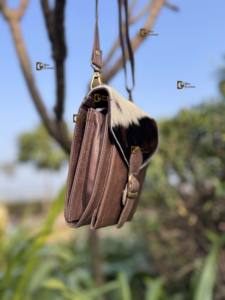 Nouveauté Sac à bandoulière en cuir véritable élégant Sac à main en cuir de vachette à fourrure Sac de luxe de haute qualité Multi-usages Sac bohème - Product Image 2