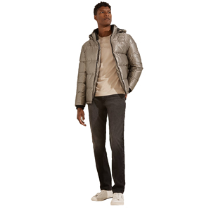 OEM Custom Printed Men's High Quality Winter Casual Puffer <b>Jacket</b> Stand Collar Front Logo Pockets Wholesale High Street - Product Image 5