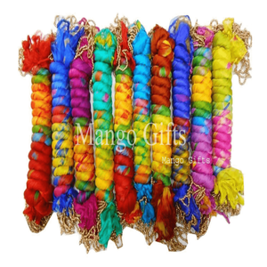 Women's Boho Tie-Dye <b>Chiffon</b> <b>Scarves</b> Stoles Wrap Dupatta Multi-Colour Digital Printed Rhinestone Decoration Fashion Accessories - Product Image 1