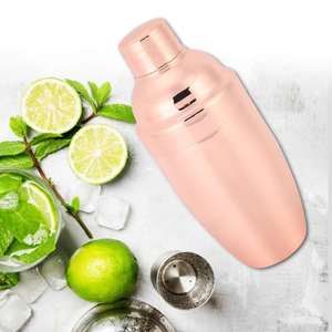 Vente en gros en vrac ensemble shaker à cocktail en acier inoxydable or rose 750ml mélangeur de barman professionnel pour la fabrication de boissons à la maison - Product Image 2
