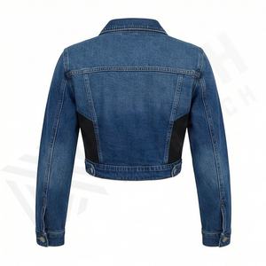 Vestes en jean d'hiver pour femmes, haut court en denim respirant, manteau grande taille, vêtements d'extérieur élégants, vêtements décontractés de rue, couleur personnalisée - Product Image 2