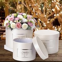 Boîte Cadeau Ronde de Luxe KAKA avec Logo Personnalisé, Boîte Cylindrique en Carton Rose pour Arrangements Floraux et Mariages