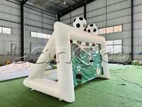 Poteau de cible de tir de football gonflable portable avec porte pour les fêtes et les jeux de château