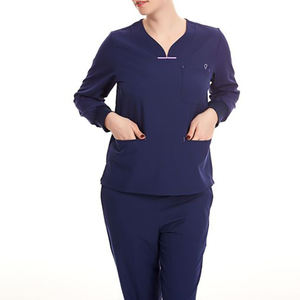 ชุดเครื่องแบบสครับสีทึบชุดเครื่องแบบสครับชุดเครื่องแบบโรงพยาบาลสวมใส่สบายสำหรับพยาบาล - Product Image 1