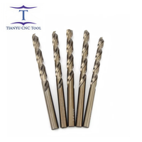 SU'S TIN HSS M42 foret 1.0-9.0mm outils de coupe à torsion à tige droite acier inoxydable DIN 338 matériau en alliage Standard
