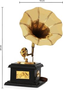 Gramophone carré scintillant de qualité supérieure, objet de décoration vintage pour la maison ou le bureau - Product Image 4