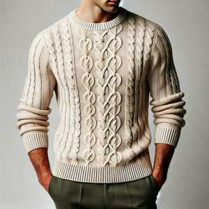 Cárdigan de Lana 100% Personalizado para Hombre, Invierno, Forro Polar Sólido, Cierre de Cremallera, Antiarrugas, Transpirable, Cuello Redondo, Logotipo Frontal, Otoño - Product Image 5