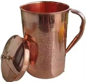 Théière élégante en cuivre au design martelé avec couvercle Ustensiles de cuisine de qualité supérieure pour les repas Collection d'ustensiles de cuisine de qualité supérieure - Product Image 4